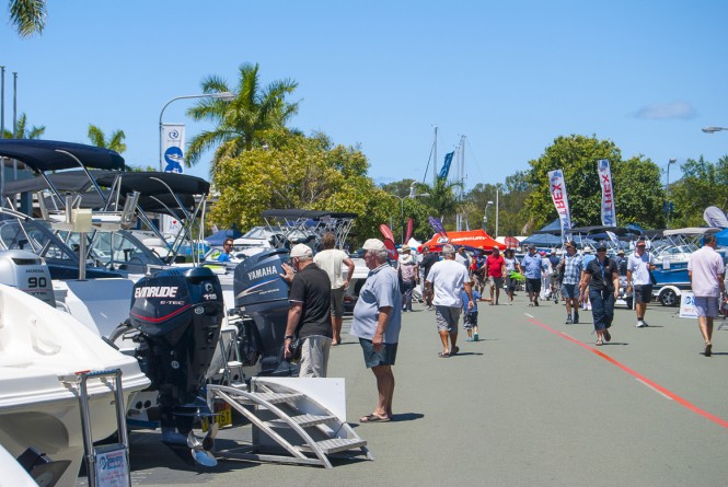 There were more than 600 boats on display on both land and in the water
