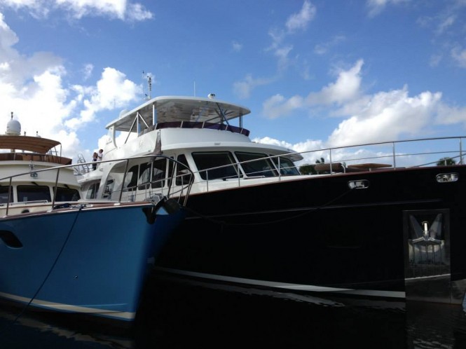 Vicem 107' charter yacht Moni and Vicem 80' Classic Yacht at FLIBS Vicem 107' charter yacht Moni and Vicem 80' Classic Yacht at FLIBS