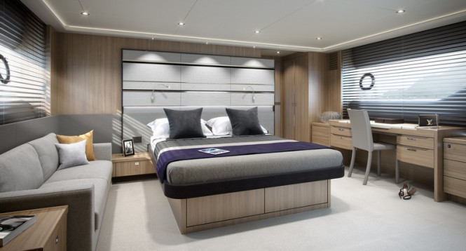Luxury yacht Princess S72 - Owners Stateroom