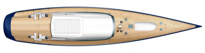 PS46 superyacht concept - deck view closed