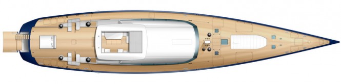 Sailing yacht PS46 design - Deck View open