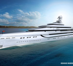 Breath-taking 180m mega yacht HER MAJESTY concept by Dennis Ingemansson