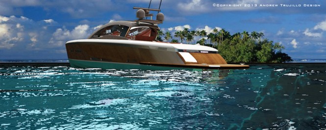 25m Wooden Motor Yacht Concept created by Andrew Trujillo