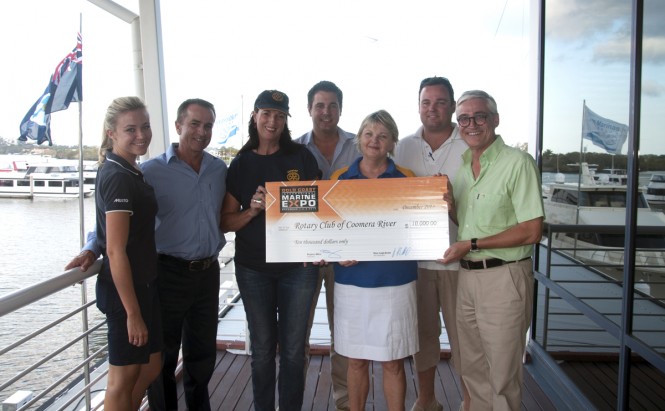 The Expo Committee presents the cheque to the Rotary Club of Coomera River