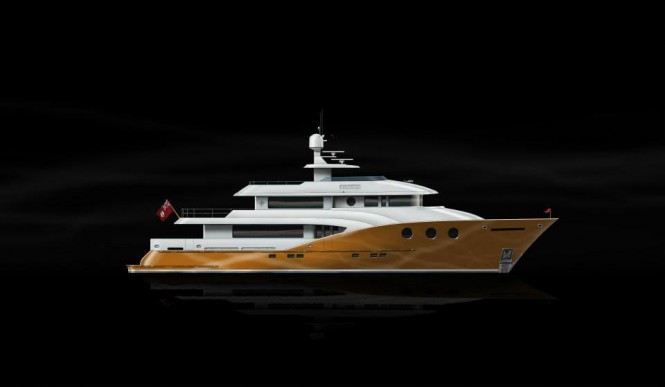 38M Yacht Design by Boksa Marine Design - Orange Hull