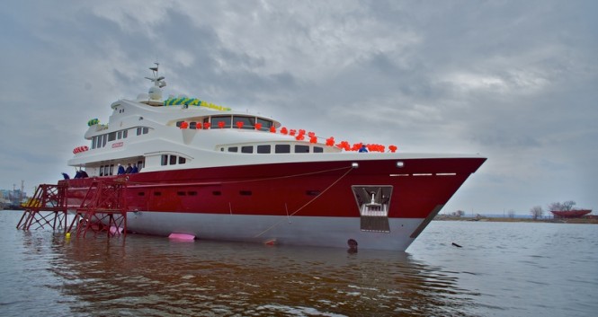 40m superyacht Artpolaris designed by Ginton NA at launch