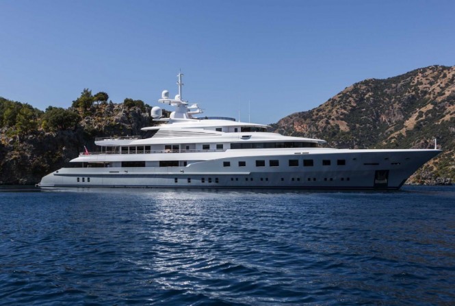 73m Dunya superyacht Axioma designed by Sterling Scott - Image credit to Jeff Brown