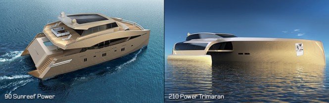 90 Sunreef Power Yacht and 210 Power Trimaran Yacht