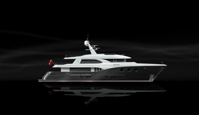 Boksa 38M superyacht design - Black Hull