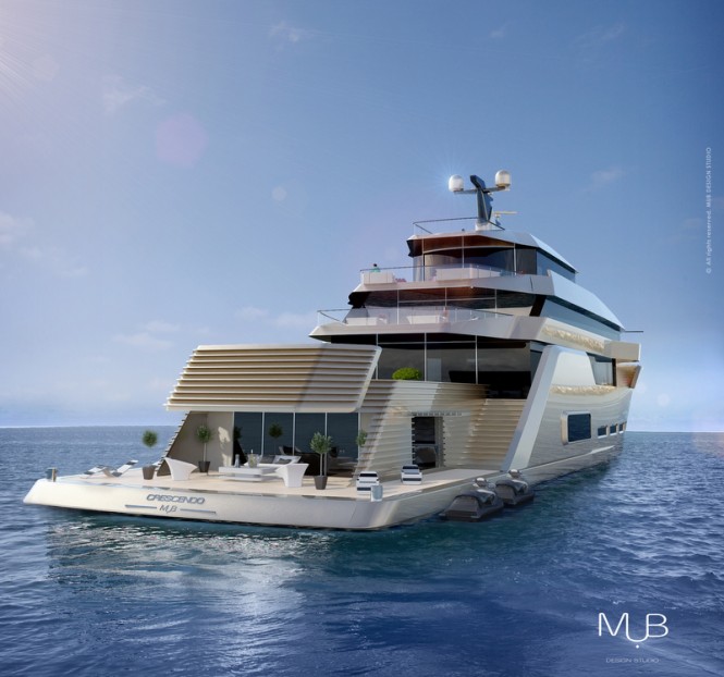 Crescendo Yacht Design - aft view