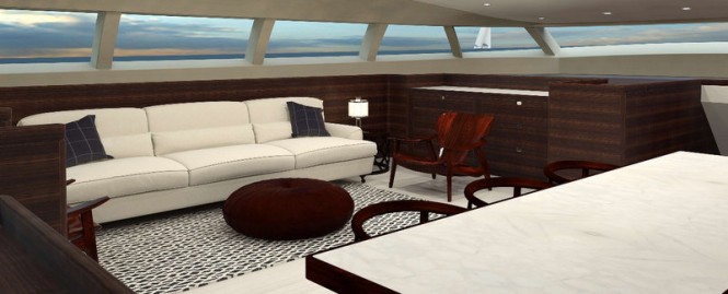 Luxury yacht PS46 concept - Saloon
