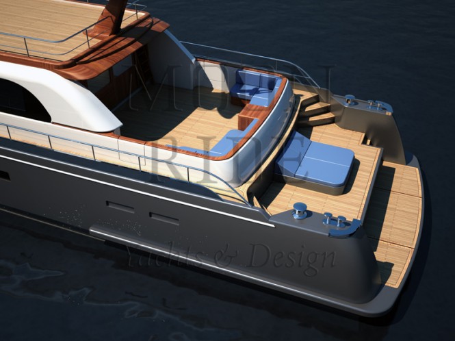 Moon Ride 37 RPH superyacht concept - aft view