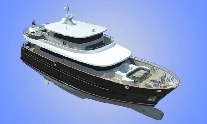 Motor yacht Destiny from above