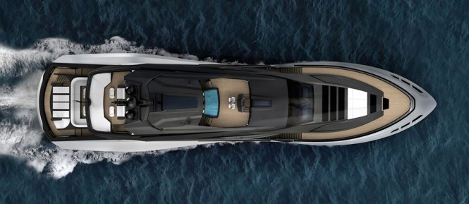 Palmer Johnson 48m SuperSport Yacht from above