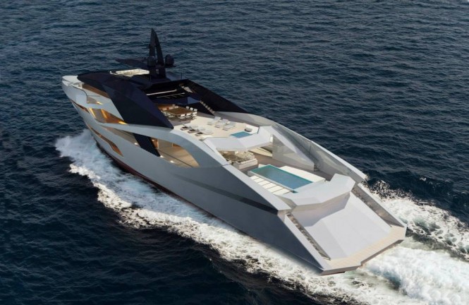 Project Granturismo superyacht from above