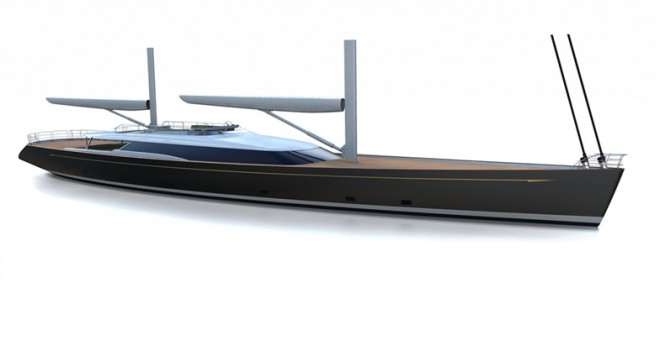 Rendering of 56m superyacht Mondango Three by Alloy Yachts
