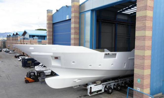 Superyacht F-125 hull