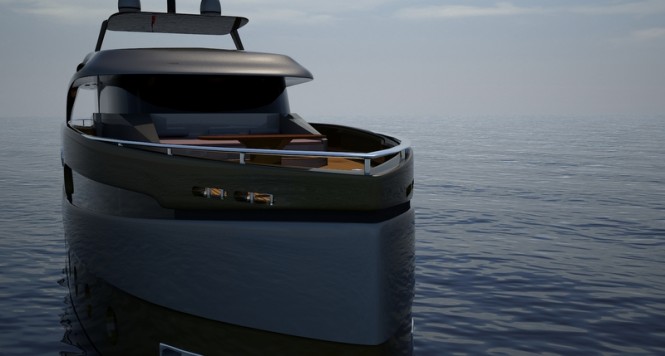 Superyacht UF - 42EK13 - 135 concept - front view Superyacht UF - 42EK13 - 135 concept - front view