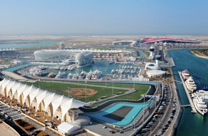 Yas Marina in the charming Middle Eastern yacht charter location - Abu Dhabi