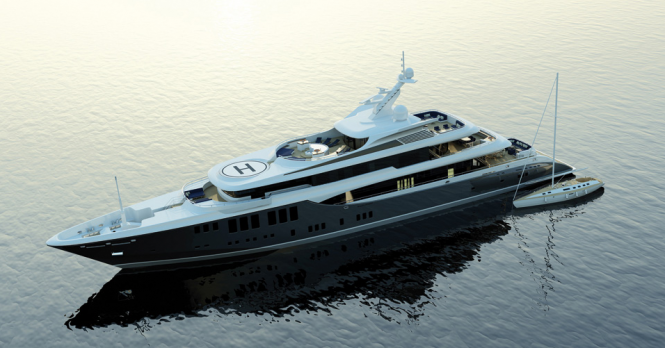 73m motor yacht Odessa II (Project 423) - Exterior by Focus Yacht Design