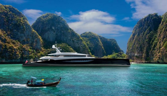 80m motor yacht DART concept by Royal Huisman and Andrew Winch Designs