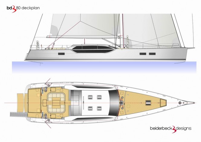 Bd80 Yacht - Deckplan