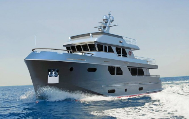 Bering 80 Yacht at full speed