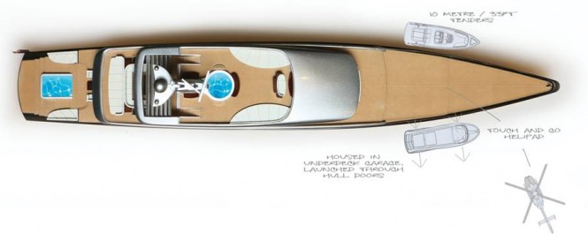DART superyacht concept - Layout