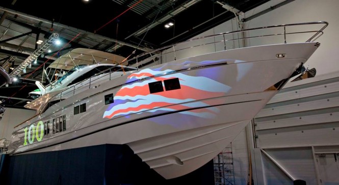 Fairline Boats celebrating the 100th yacht model of the Squadron 78l