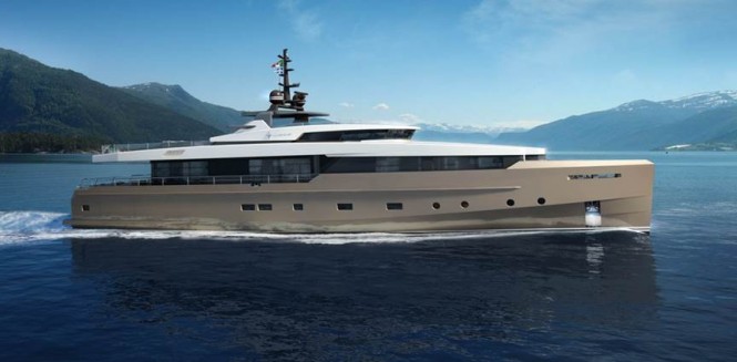 Luxury yacht Impero 37 RPH - side view
