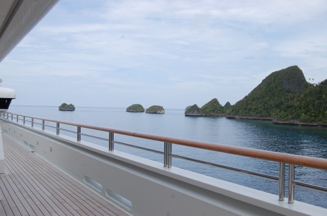 Miscol Papua from aboard a superyacht Miscol Papua from aboard a superyacht