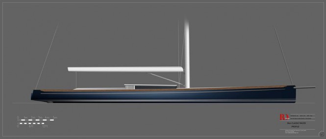 New 120ft/36m Cafe Racer/Bucket Performance Sloop by Rob Doyle Design