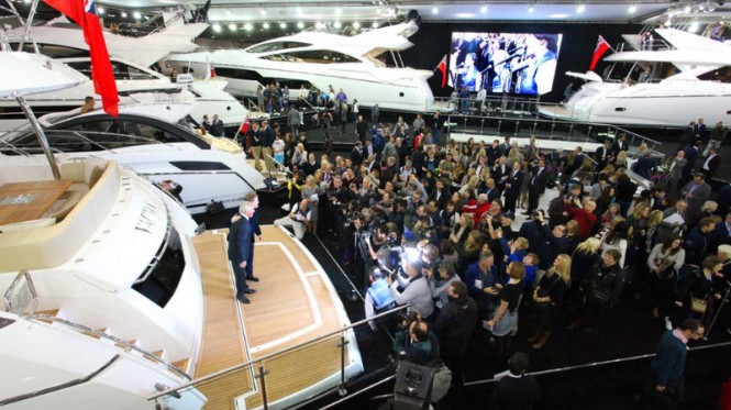 Official launch of Sunseeker 75 Yacht at the 2014 London Boat Show