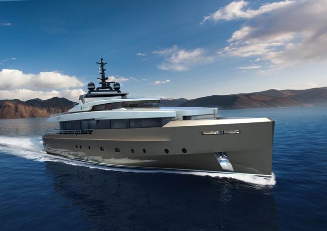 Rendering of Admiral Impero 37 RPH Yacht
