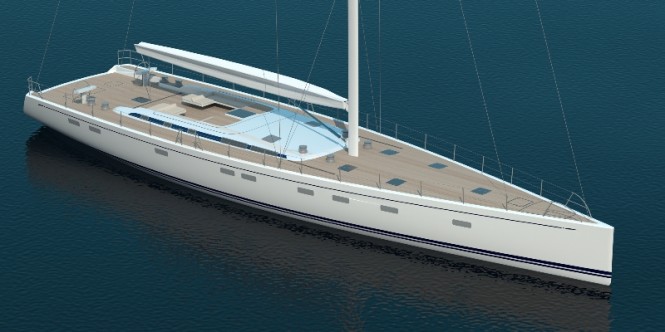 Rendering of Swan 115 FD Yacht - Image credit to Nautor's Swan