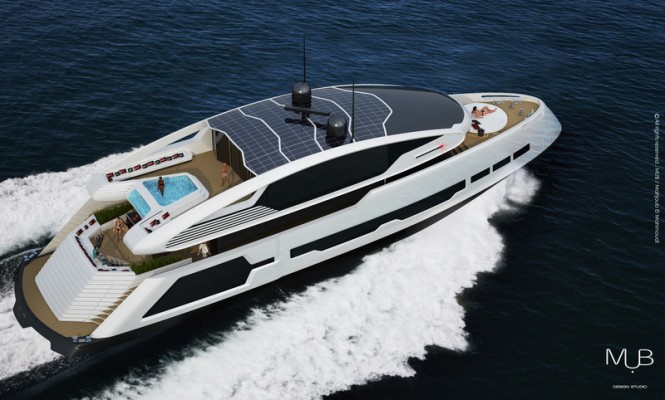 Su-36 Yacht Concept from above