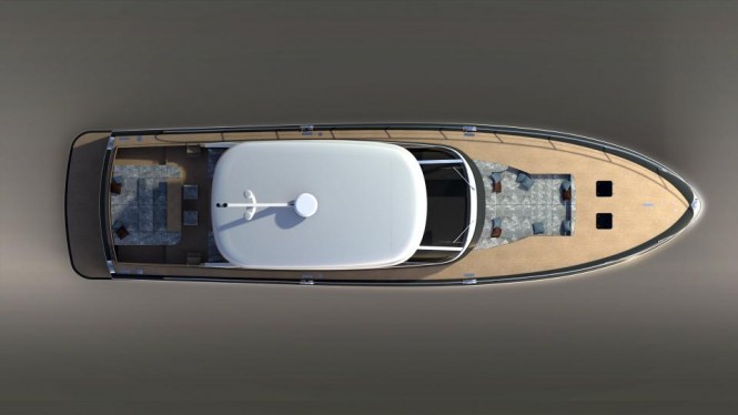 Superyacht Gelyce 80 from above
