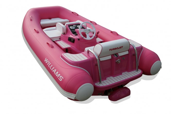 The Breast Cancer Care Williams Turbojet 325 superyacht tender