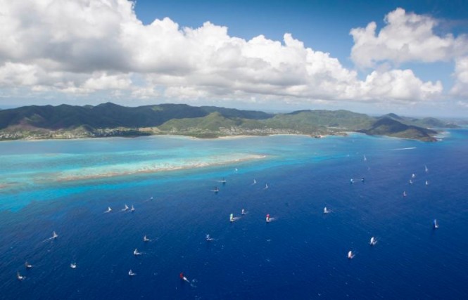 The best view of Antigua: The Yachting World Round Antigua Race - Saturday, April 26, 2014 - Credit: Paul Wyeth/pwpictures.com
