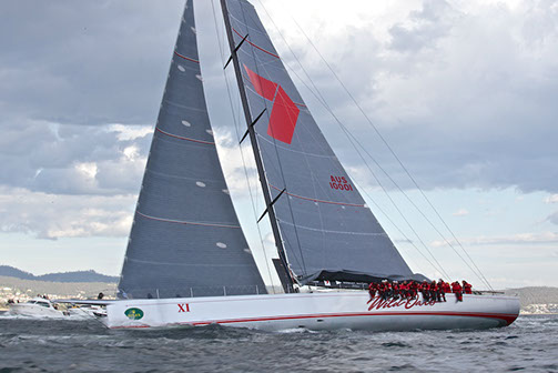 Superyacht Wild Oats XI at the 2013 Rolex Sydney Hobart Race - Photo by Meredith Block