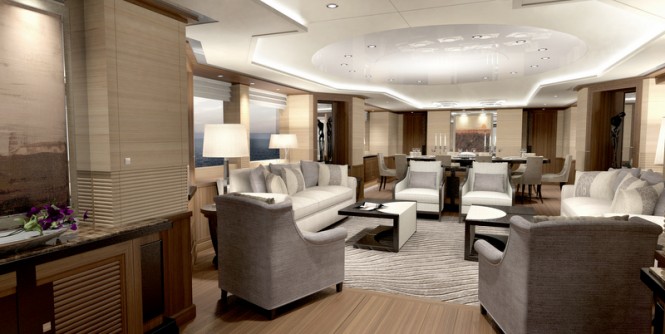 Luxury yacht MARGARITA - salon dining