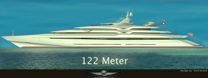 122m mega yacht THUNDERBIRD project by Strand Craft Yachts USA