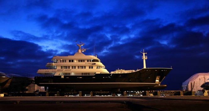 59m Trinity superyacht Grand Rusalina (ex Ulysses) at Monaco Marine