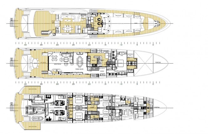 Burger 128 Yacht Concept - General Arrangement