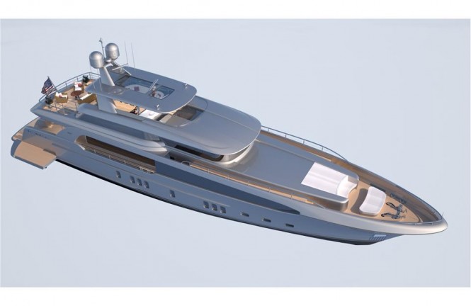 Burger 128 Yacht Concept from above