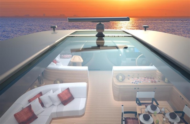 Burger 128 yacht design - upview