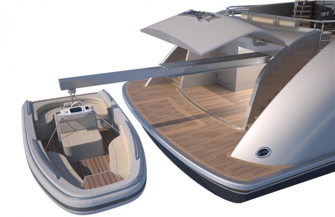 Burger 144 Yacht Concept - tender launching
