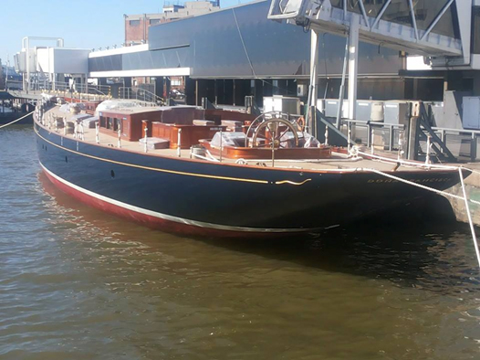 Dona Francisca Yacht on the water