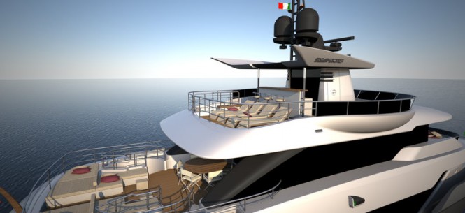 First Oceanic Yachts 140 superyacht - Fly view