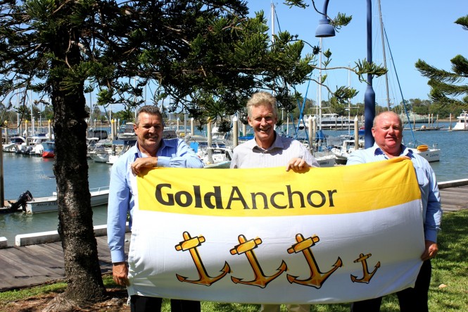 Gladstone Marina - Gold Anchor Flag Gladstone Marina - Gold Anchor Flag